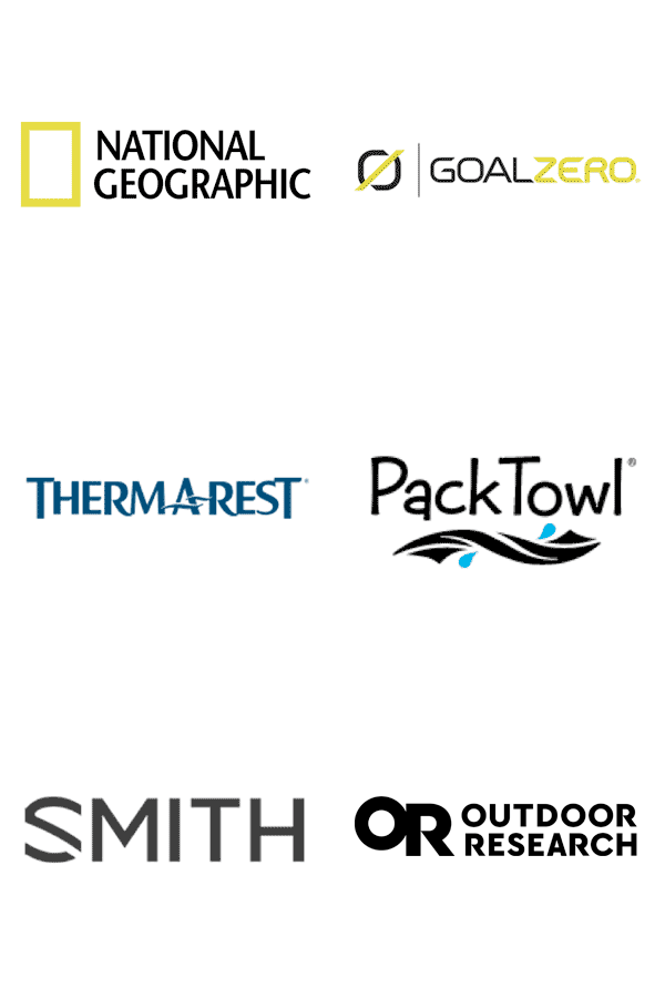 Brands we carry: National Geographic, GoalZero, Therm-a-Rest, PackTowl, Smith, and Outdoor Research