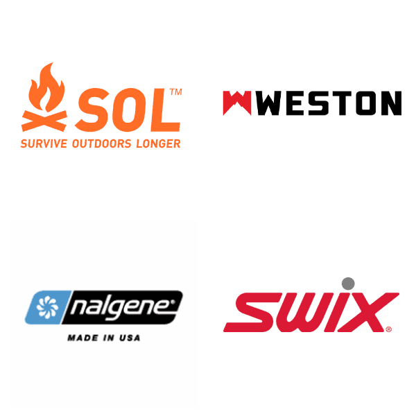 Brands we carry: SOL, Weston, Nalgene, and SWIX